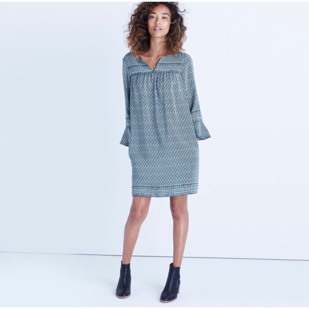 Madewell Starland Bell-Sleeve Dress